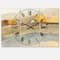 Designart Orange Brown Farmhouse Multipanel Wall Clock